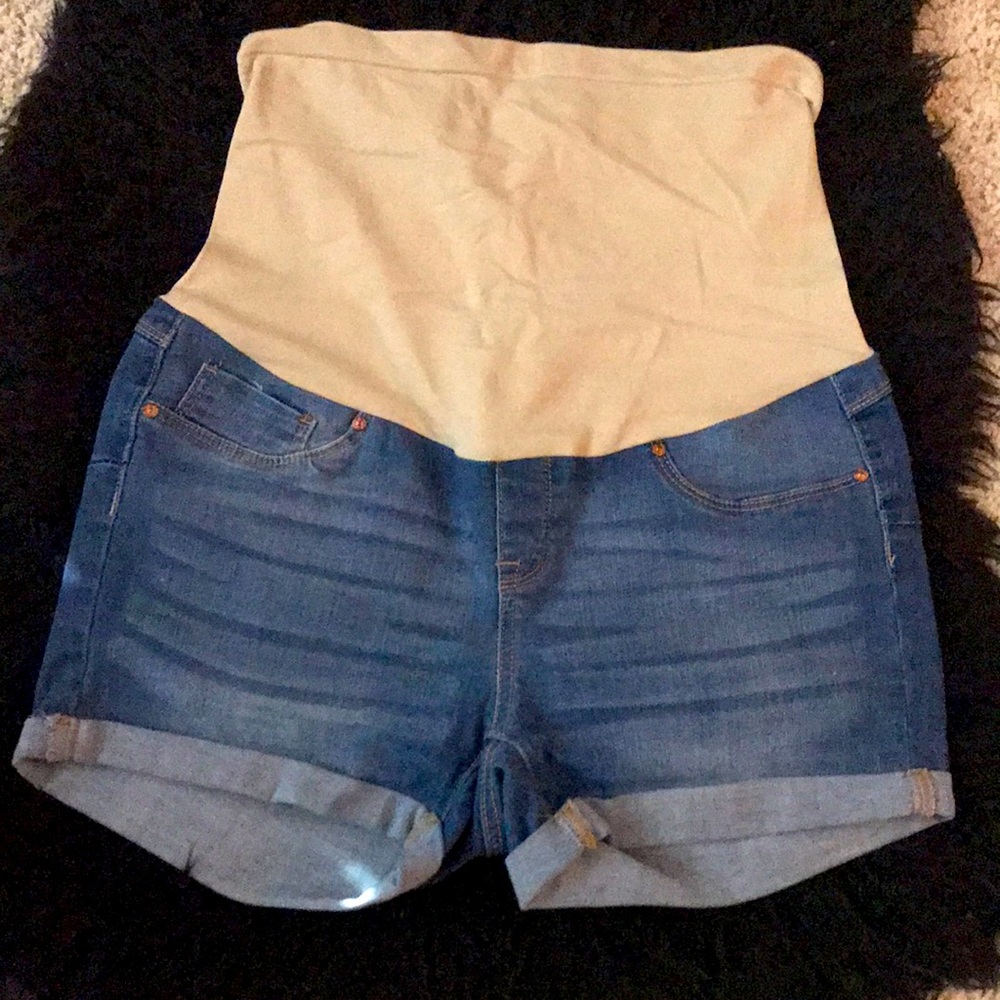Maternity jean shorts